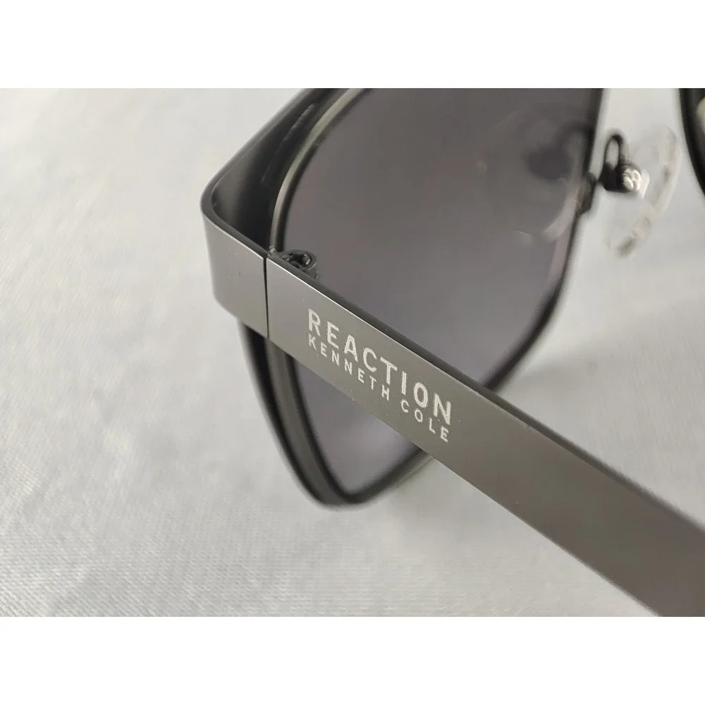 Kenneth Cole Reaction KC1329 09B Men's Sunglasses Gunmetal Rectangle 57mm NWT